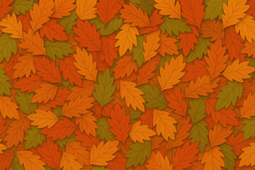 Minimalist botanical design with flat abstract leaves in a cozy fall color palette, suitable for digital and print projects