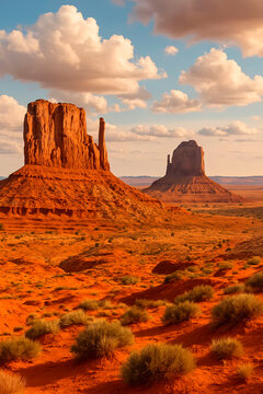sunset in monument valley