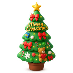 クリスマスツリー イラスト 3D