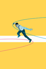 3d image art poster banner creative collage of happy dandy man dance weekend relax party celebration event chill occasion