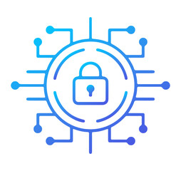 Cybersecurity Padlock Icon – Symbol of Digital Protection, Data Security, and Network Encryption