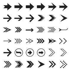 Diverse arrow shapes collection