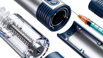 Disassembled medical device components