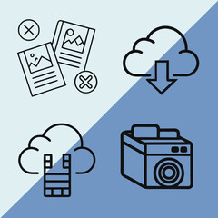 File management and cloud storage icons