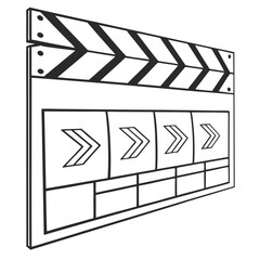 Film clapperboard illustration