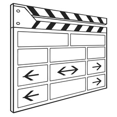 Film clapperboard illustration