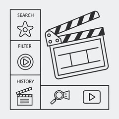 Film clapperboard illustration