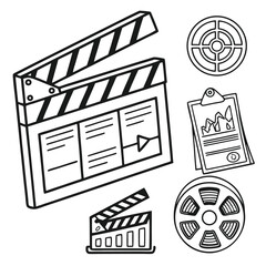 Film industry graphics illustration
