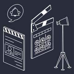 Film production elements illustration