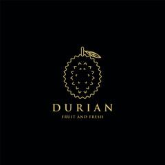 Fototapeta premium Fresh Durian Logo Design Template