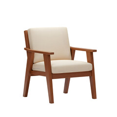 wooden chair isolated on white