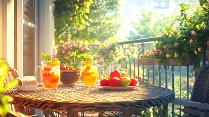 breakfast in the garden