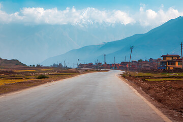 road and mountain