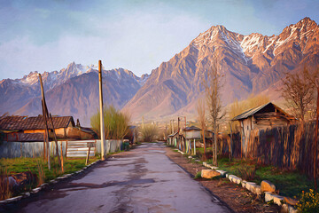 road and mountain