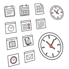 Collection of time management icons