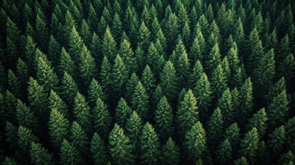 Forest with lots of green trees plant background