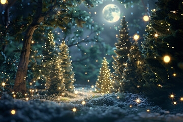 christmas tree in the night