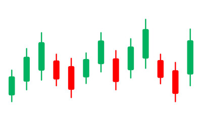 Candlestick Chart Showing Cryptocurrency Market Trends and Price Movements