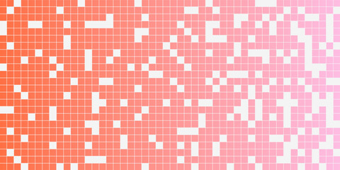 Fading pixel pattern. orange and pink pixel background. Vector illustration for your graphic designs.