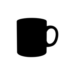Coffee mug silhouette vector flat illustration design.