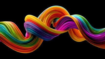 3D render of abstract colorful flow lines twisting and curving in vibrant hues, creating a dynamic, futuristic visual with depth, motion, and a modern digital aesthetic.
