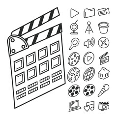 Media production collection icons