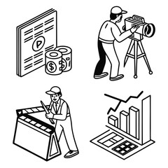 Media production business illustrations