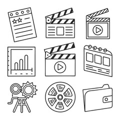 Media production line icons