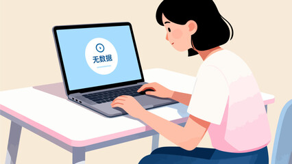 Person using laptop at desk