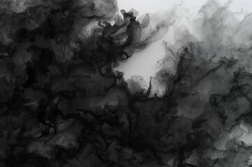 Intricate ink bleed forms organic gray halos across richly textured paper surface
