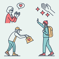 Positive interactions illustration