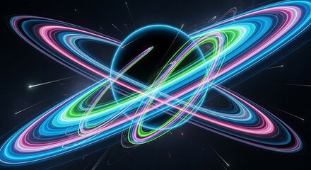 Cosmic Dance of Glowing Rings Around a Mysterious Planet