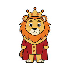 Lion as a king vector illustration