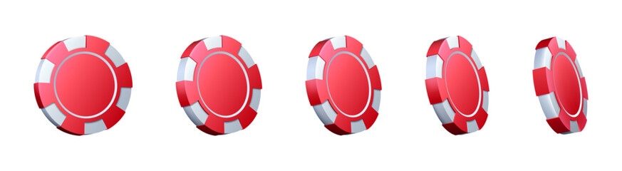 Poker chips illustration. Casino chips. Gambling, casino, poker.