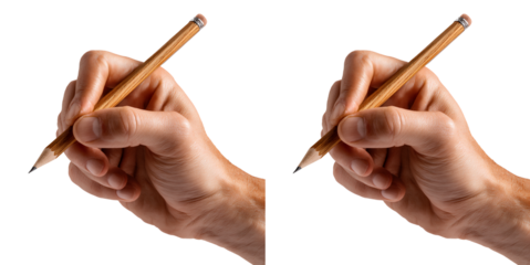 Artistic Hand with Pencil in Writing Position