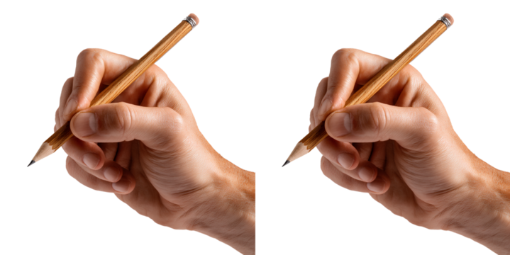 Artistic Hand with Pencil in Writing Position