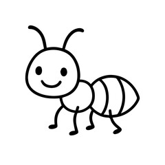 vector line icon happy ant on a white background
Vector animal character emotion, including joy and sadness