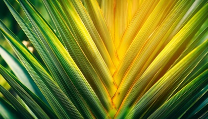 abstract beauty in nature pineapple leaf green and yellow macro shot vibrant