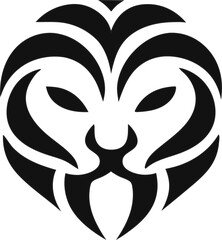 Fototapeta premium lion face vector icon