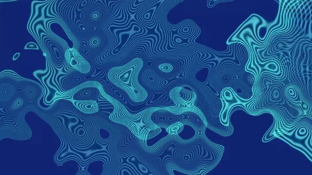 Intricate blue topographic map pattern with swirling lines, creating a mesmerizing and detailed landscape visualization for cartography and design projects