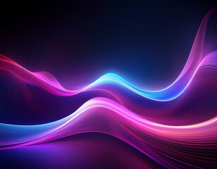 Fototapeta premium abstract neon light wave an imaginative and dreamy wallpaper for graphic design projects and creative presentations