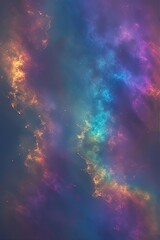 Fototapeta premium A mesmerizing cosmic nebula swirls with vibrant hues of pink, purple, blue, and gold — ethereal, otherworldly, and perfect for fantasy, space, or creative design themes.
