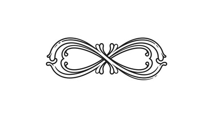 Elegant infinity symbol design in black and white creating a visual representation of endlessness