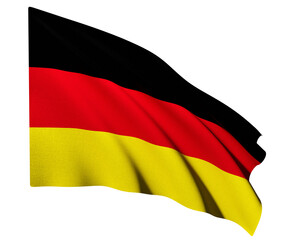 Realistic 3D Rendering Waving National Flag