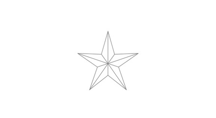 Obraz premium Elegant minimalist star vector illustration with outlined edges, perfect for design and decoration
