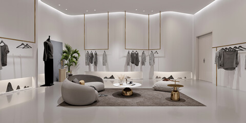 360 degree view fashion shop, cloth store