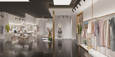 360 degree view fashion shop, cloth store