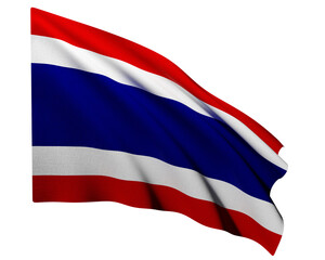 Realistic 3D Rendering Waving National Flag