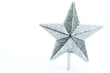 Obraz premium silver christmas star