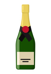Champagne Bottle Icon – Celebration Symbol for Party, Festive Events, and Luxury Beverage Branding